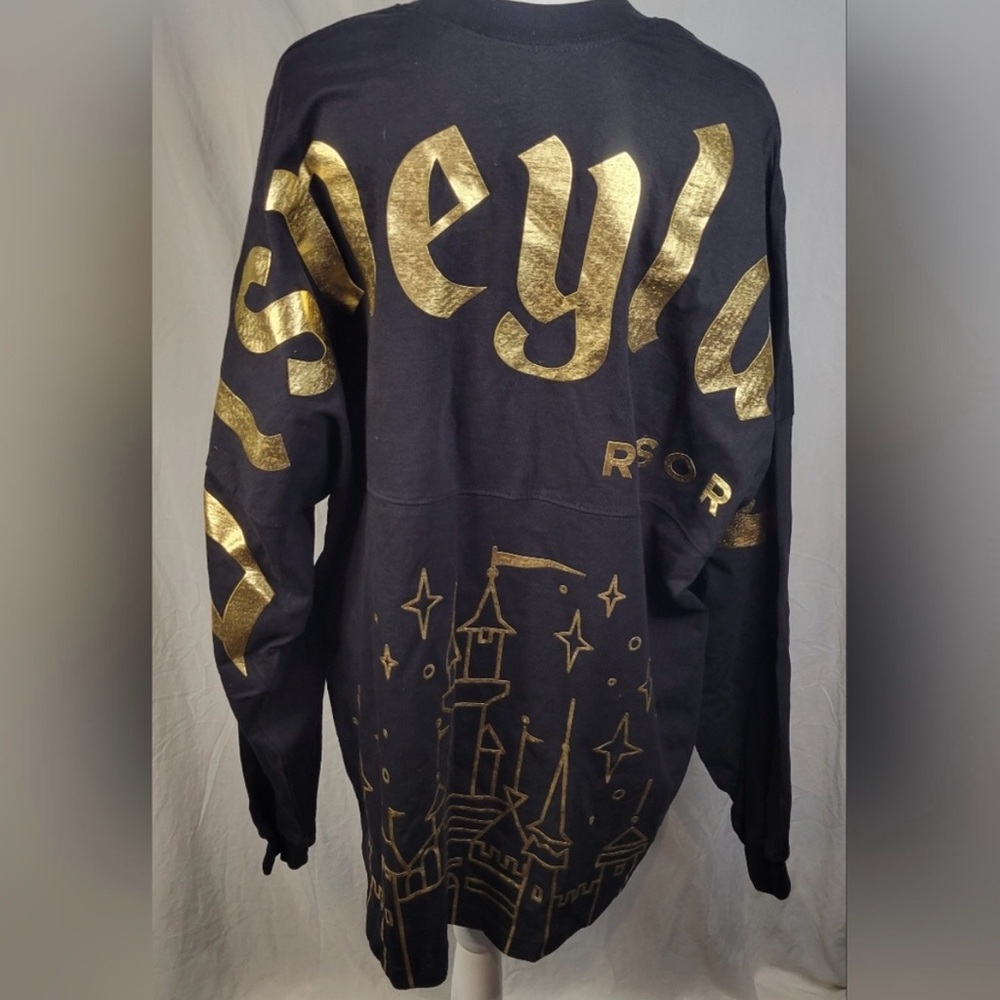 Disneyland Resort Black and Gold Long Sleeve